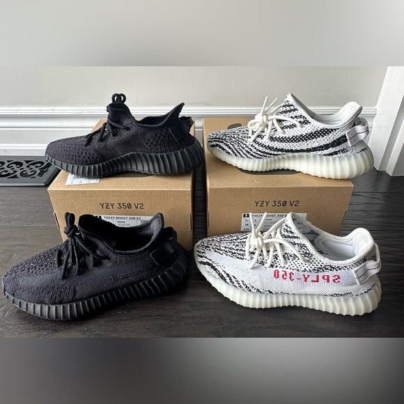 ADIDAS YEEZY 350 V2 ONYX / BOOST 350 V2 ZEBRA - Picture 3 of 5